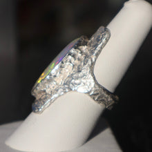 Load image into Gallery viewer, Hand-crafted Fine Silver Ethiopian Opal Ring
