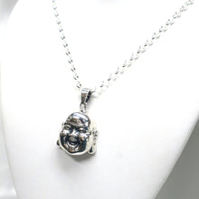 Load image into Gallery viewer, Sterling Silver “The Laughing Buddha” Head Pendant Necklace
