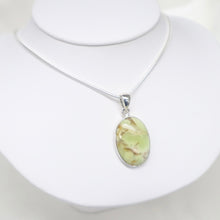 Load image into Gallery viewer, Handmade Sterling Silver Green Opal Necklace
