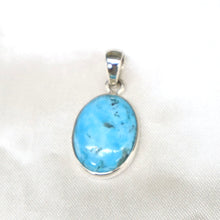 Load image into Gallery viewer, Handmade Sterling Silver Kingman Turquoise Pendant
