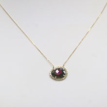 Load image into Gallery viewer, 18 Karat Gold Watermelon Tourmaline &amp; Diamond Pendant Necklace | Felix Z
