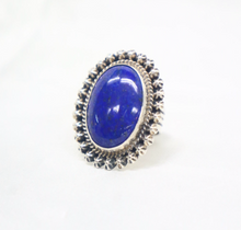 Load image into Gallery viewer, Native American Handmade Sterling Silver Lapis Ring
