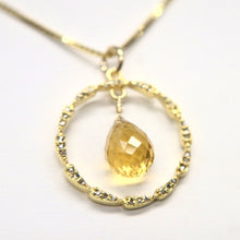 Load image into Gallery viewer, 18kt Gold Vermeil Diamond &amp; Citrine Pendant Necklace
