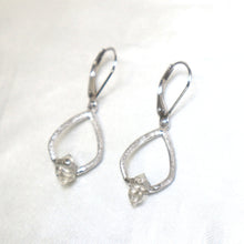 Load image into Gallery viewer, Sterling Silver Herkimer Diamond Dangle Earrings | Felix Z - The Gem Mine
