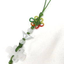 Load image into Gallery viewer, “Endless Luck &amp; Love” White &amp; Red Burma Jade Silk Charm | Jade by Nikolai - The Gem Mine
