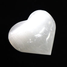 Load image into Gallery viewer, Carved Selenite Heart With Angel Wing Etching
