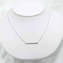 Load image into Gallery viewer, Handmade Sterling Silver Bar Necklace - The Gem Mine
