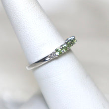 Load image into Gallery viewer, Sterling Silver Peridot &amp; Diamond Ring - The Gem Mine
