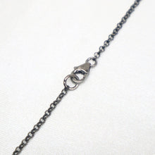 Load image into Gallery viewer, Black Sterling Silver Necklace with an 18kt Gold Vermeil Pendant with Diamond Accent
