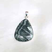 Load image into Gallery viewer, Handmade Sterling Silver Seraphinite Pendant - The Gem Mine
