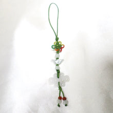 Load image into Gallery viewer, “Endless Luck &amp; Love” White &amp; Red Burma Jade Silk Charm | Jade by Nikolai - The Gem Mine
