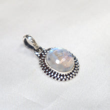 Load image into Gallery viewer, Handmade Sterling Silver Rainbow Moonstone Pendant - The Gem Mine

