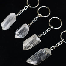 Load image into Gallery viewer, Clear Quartz Crystal Keychain - The Gem Mine
