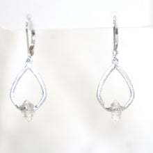 Load image into Gallery viewer, Sterling Silver Herkimer Diamond Dangle Earrings | Felix Z - The Gem Mine
