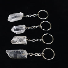 Load image into Gallery viewer, Clear Quartz Crystal Keychain - The Gem Mine
