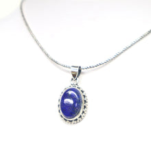 Load image into Gallery viewer, Sterling Silver &amp; Lapis Pendant Necklace
