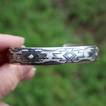 Load image into Gallery viewer, Sterling Silver Cuff Handmade &amp; Signed by L. Taho - The Gem Mine
