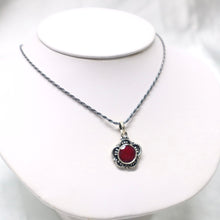 Load image into Gallery viewer, Sterling Silver Ruby Necklace - The Gem Mine
