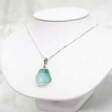 Load image into Gallery viewer, Sterling Silver Necklace with Blue Fluorite
