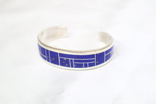 Load image into Gallery viewer, Zuni Handmade Sterling Silver Inlaid Lapis Lazuli Cuff Bracelet
