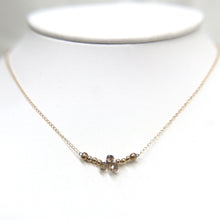 Load image into Gallery viewer, Hand-wired 14 Karat Gold Champagne Diamond Necklace
