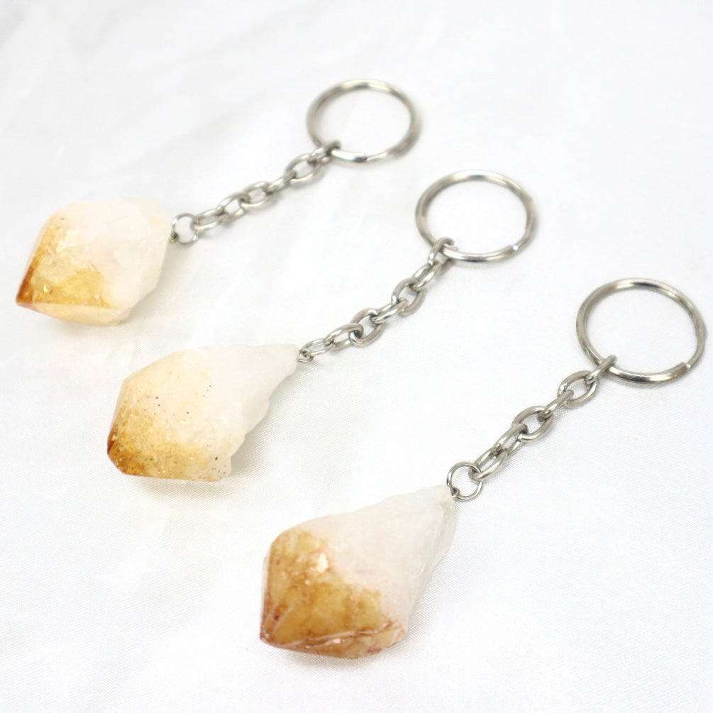 Citrine Crystal Keychain