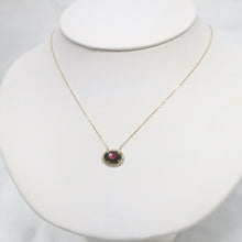 Load image into Gallery viewer, 18 Karat Gold Watermelon Tourmaline &amp; Diamond Pendant Necklace | Felix Z

