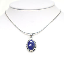 Load image into Gallery viewer, Sterling Silver &amp; Lapis Pendant Necklace
