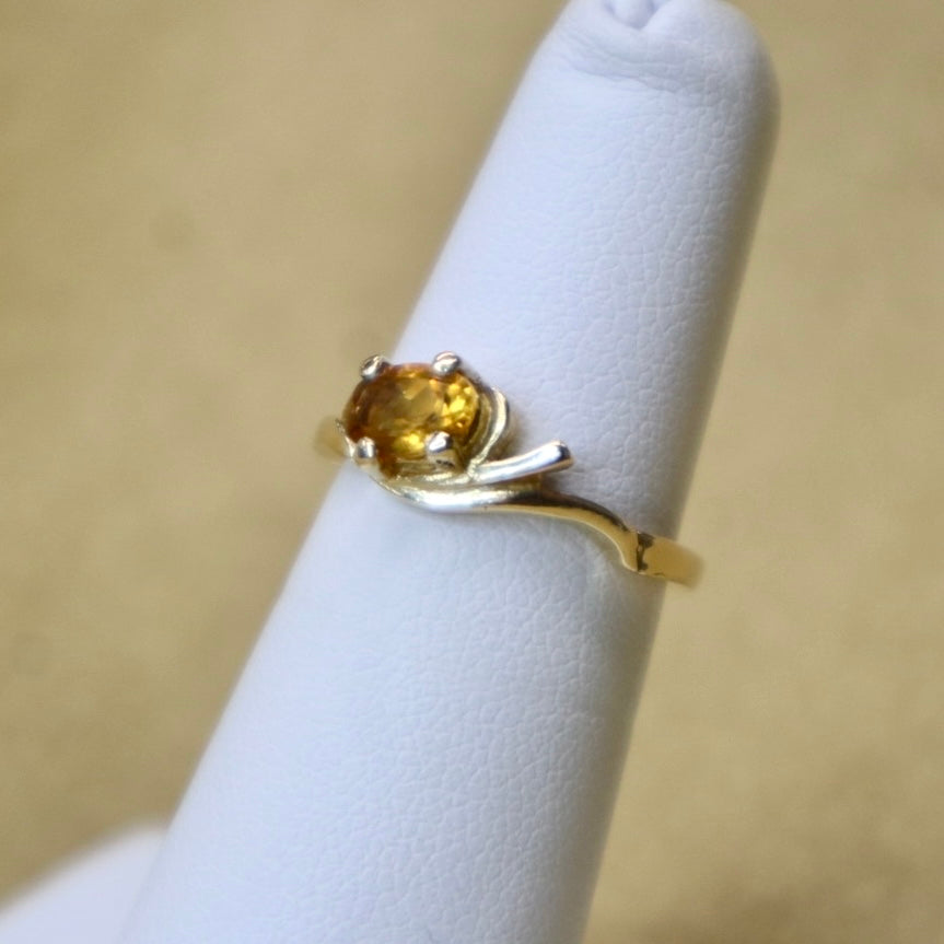 14 Karat Gold Ring set with Faceted Citrine - The Gem Mine