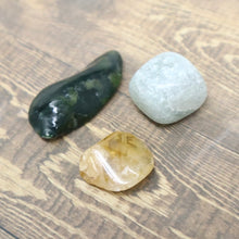 Load image into Gallery viewer, “Prosperity &amp; Abundance Pouch” with Citrine, Green Aventurine, &amp; Jade
