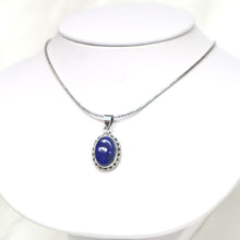 Load image into Gallery viewer, Sterling Silver &amp; Lapis Pendant Necklace
