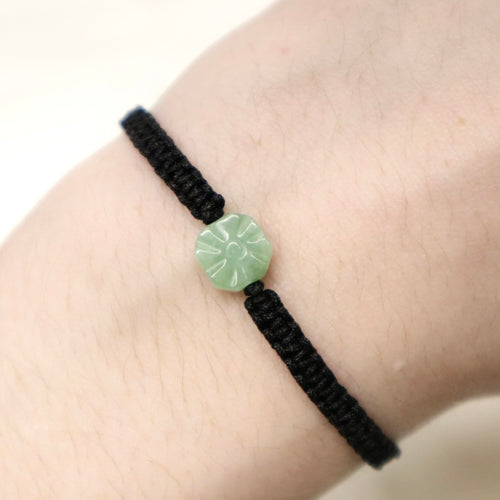 Jade by Nikolai | Burmese Jadeite Baqua Silk Cord Bracelet - The Gem Mine