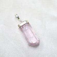 Load image into Gallery viewer, Handmade Sterling Silver Kunzite Crystal Pendant - The Gem Mine
