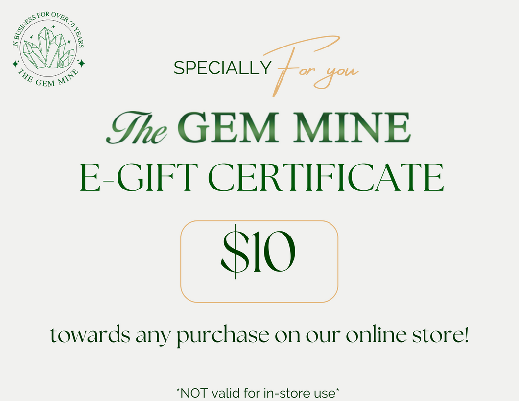 E-Gift Certificate for online store - The Gem Mine