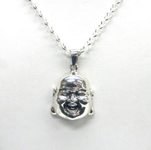 Load image into Gallery viewer, Sterling Silver “The Laughing Buddha” Head Pendant Necklace
