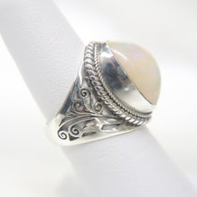Load image into Gallery viewer, Handmade Sterling Silver Ring set with Ethiopian Opal
