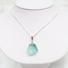 Load image into Gallery viewer, Sterling Silver Necklace with Blue Fluorite
