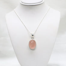 Load image into Gallery viewer, Sterling Silver Rose Quartz Necklace - The Gem Mine
