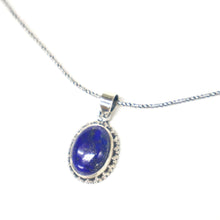 Load image into Gallery viewer, Sterling Silver &amp; Lapis Pendant Necklace
