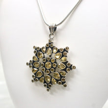 Load image into Gallery viewer, Handmade Sterling Silver Faceted Citrine Pendant Necklace
