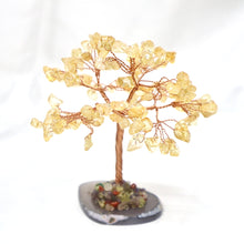 Load image into Gallery viewer, Handmade Copper &amp; Citrine Crystal Tree on Agate Slab
