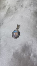 Load and play video in Gallery viewer, Handmade Sterling Silver Rainbow Moonstone Pendant
