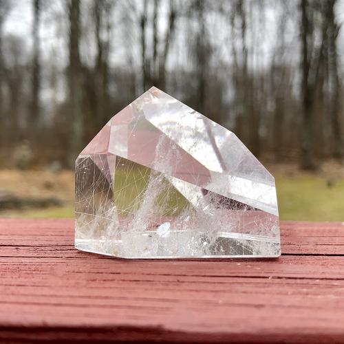 Polished Rutilated Quartz Crystal from Brazil - The Gem Mine
