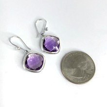 Load image into Gallery viewer, Stephen Estelle Handmade Sterling Silver and Amethyst Earrings - The Gem Mine
